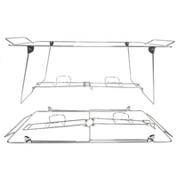 Support de buffet professionnel jetable en fil métallique pour réchaud, cadre chromé, taille standard, support de service en métal pour la restauration, direct usine