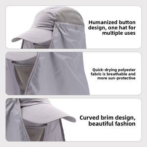 Sombrero de Pesca Unisex para Verano con Capucha de Secado Rápido, Impermeable, 100% Poliéster, Gorra de Béisbol para Senderismo y Protección Solar - Product Image 2