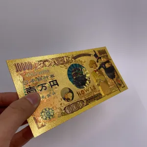 Japanische Anime Karikatur Film Howls beweglicher Schloss 10000 Yen Kunststoff Goldfolie Souvenir-Banknote