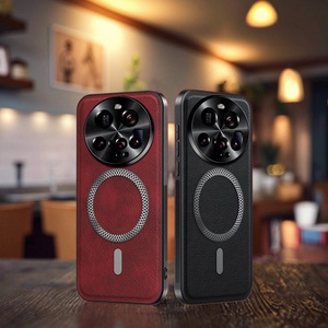 Custodia di ricarica Wireless magnetica Texture in pelle di lusso per <span class=keywords><strong>Xiaomi</strong></span> 11 <span class=keywords><strong>12</strong></span> 14T 15 Ultra custodia per cellulare con fondina inclusa - Product Image 1