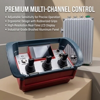 Control Remoto Inalámbrico Industrial para Cargador de Troncos, 500m, IP67, 12-24V, Controlador de Equipos Hidráulicos