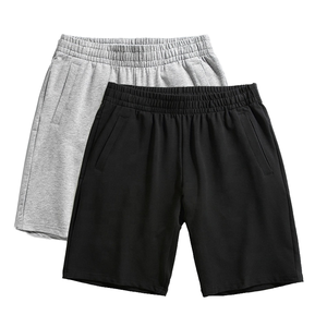<b>Canvas</b> Spandex Cotton Breathable Eco-Friendly <b>Plain</b> Dyed Drawstring Casual Men's Running Shorts - Product Image 1
