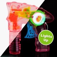 Pistolet à bulles de savon pour enfants jouets engrenage transparent pistolet à bulles pistolet souffleur à bulles lumineux LED jouet pour l'été jouets d'extérieur