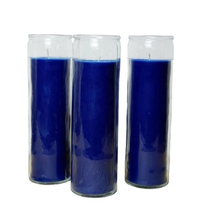 Bougie en verre bleue 7 jours pour attirer la richesse et bénir l'âme indienne, bougie magique OEM - Product Image 4
