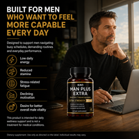 Maca Man Power Maca Pour Homme Plus Capsules Complément Herbal Vitalité & Amélioration Masculine Usage Adulte Capsules de Racine de Maca