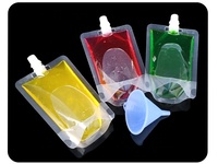 Sac transparent en plastique pour boisson froide, nouveauté, pochette d'emballage amusante, à réaliser soi-même,