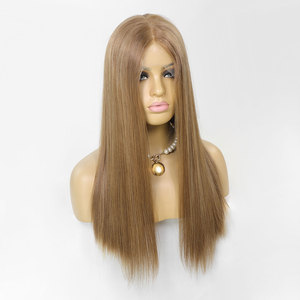 Luxury 9x5 Silk Top Lace Front <strong>Wigs</strong> European Hair <strong>Sandy</strong> Blonde Highlights Jewish <strong>Wig</strong> Long Straight Pre Plucked Human Hair <strong>Wig</strong> - Product Image 2