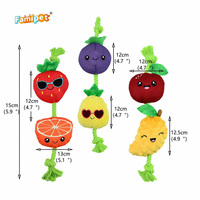Jouet en peluche pour chien Famipet, fabriqué sur mesure, nouveau thème estival, design mignon aux fruits, jouet en corde douce et froissée, jouet couineur pour animaux de compagnie