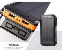 Ali bea — batterie solaire étanche, 10000mah, panneau d'alimentation