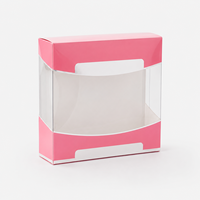Boîte à fenêtre transparente en PET personnalisée, écologique, recyclable, emballage imprimé transparent pour cadeaux, cosmétiques, jouets, en-cas, vente au détail