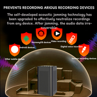 360 °   Dispositif de brouillage audio portable Protection D50 Pro, bloqueur sonore efficace pour les conversations privées