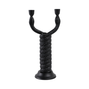 Porte-bougie conique en corde torsadée, chandelier moderne en aluminium pour centres de table, décoration intérieure, design serpent - Product Image 4
