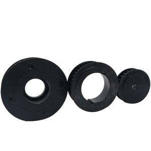 Büyük boy 14M 30 diş 1 inç delik 14mm Pitch sürücü kasnak siyah karbon çelik zamanlama kasnağı - Product Image 1