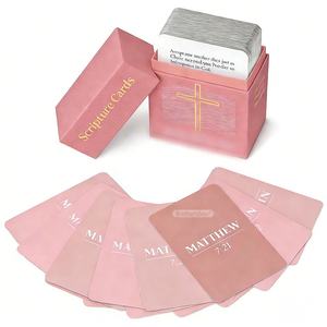 Набор из 60 уникальных христианских карточек с принтами, цитатами из Священного Писания, молитвами и позитивными религиозными аффирмациями для вдохновения. - Product Image 1