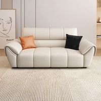 4-Sitzer Weißes Leder-Ecksofa mit Relaxfunktion und Stauraum für Großfamilien-Wohnzimmer