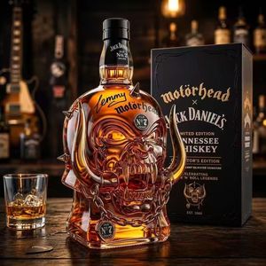 Decantador de Whisky con Forma de Calavera, Botella de Licor de Vidrio Transparente para Bourbon, Brandy, <span class=keywords><strong>Vino</strong></span>, Decoración de Bar en Casa, Regalo - Product Image 1