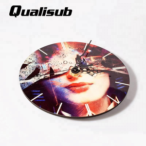 Qualisub 5mm MDF özelleştirilmiş duvar saati s süblimasyon duvar saati s dekorasyon fotoğraf ahşap çatkı duvar duvar saati - Product Image 6