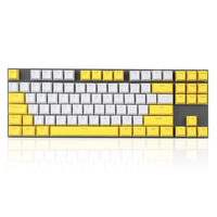 87 Tombol K400 RGB LED Rainbow Wired Keyboard Backlit Mechanical Gaming Keyboard untuk Windows Gaming PC