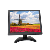 Moniteur LCD carré de 12 pouces pour HDMI CCTV TFT LED, montage sur panneau pour TV de voiture, moniteurs Raspberry Pi avec haut-parleur intégré pour ordinateur de bureau