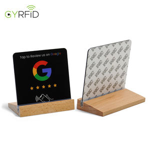 Auf Lager 100 mm Acryl NFC Google Bewertungsaufkleber Social Media NFC Acryl-Tags NFC Acrylplatte für Unternehmen - Product Image 3