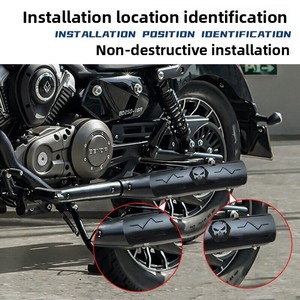 Fro Benda - Cubierta de Aislamiento Térmico y Anti-Quemaduras para Tubo de Escape de Motocicleta, Color Negro - Product Image 4