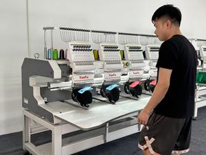 เครื่องปักหมวกและเสื้อยืดดิจิตอล 4 หัว พร้อมมอเตอร์และปั๊ม 12-15 เข็ม รับประกัน 2 ปี สำหรับใช้ในบ้าน - Product Image 4