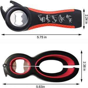 Ouvre-bocal multifonction 6 en 1, ouvre-bouteille et ouvre-boîte 5 en 1, kit d'outils avec poignée torsadée - Product Image 2