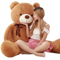 Ours en peluche lesté super doux personnalisé en usine (ODM), cadeau unisexe, 120 cm, rembourré en coton PP, avec étiquette, cadeau de fête