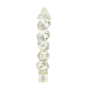 Dés en acrylique transparent DND D4, D6, D8, D10, D%, D12, <span class=keywords><strong>D20</strong></span> Ensemble de dés pour jeu - Product Image 3