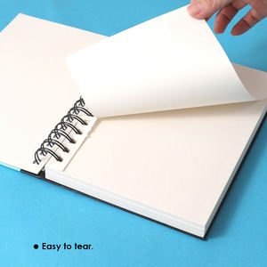 FOSKA Fournitures de <span class=keywords><strong>dessin</strong></span> polyvalentes, surface sans acide, 80 <span class=keywords><strong>feuilles</strong></span>, 110 g/m², papier à <span class=keywords><strong>dessin</strong></span> de qualité supérieure, carnet de croquis en spirale pour enfants et adultes - Product Image 5