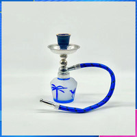 Mini barre de narguilé arabe portable shisha tuyau en verre à tuyau unique