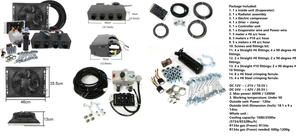 Vente flash : unité d'évaporateur <span class=keywords><strong>de</strong></span> climatisation automobile universelle 12V CC, assemblage, réfrigérant R134a - Product Image 2