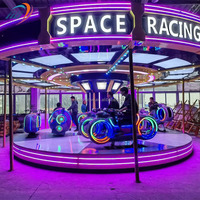 Nouvelles attractions de conception innovante : Jeu de moto rotative à thème spatial populaire pour course spatiale en extérieur et en intérieur, à vendre