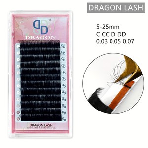 Extensiones de Pestañas de Cachemira Profesionales Hechas a Mano de 5-25 mm, Super Oscuro Negro, Rizo Estable y Consistente - Product Image 3