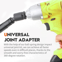 DZ 3 pièces ensemble d'adaptateurs de douille universelle à Impact 1/4 "3/8" 1/2 "Drive Impact Grade U-Joint Swivel Socket Extension OEM