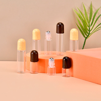 Flacon roll-on en verre transparent personnalisé, petit et portable, de 1 ml, 2 ml, 3 ml, 5 ml, vide, rond, pour parfum ou huile essentielle