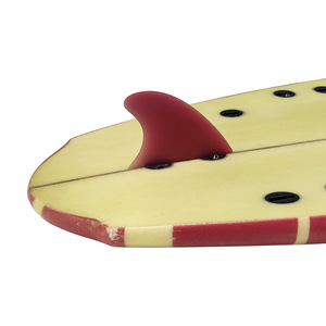 Aileron central de planche de surf UPSURF, petit aileron de quille pour accessoires de paddleboard, bleu et rouge - Product Image 5