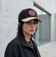 Cappello Trucker con Patch in Pelle Incisa al Laser Personalizzata, Cappellino da Baseball con Retro in Rete, Cappelli Trucker per Sport all'Aperto per Uomini e Donne