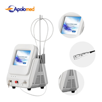 Apolomed 980nm diode laser machine de retrait de veine d'araignée avec 15 w ou 30 watts de puissance de sortie