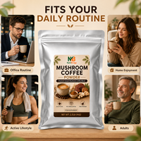 Poudre de café aux champignons Cordyceps et Reishi pour le soutien immunitaire, avec logo de marque personnalisé