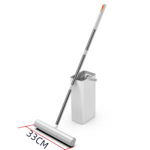 Serpillière pliable avec <span class=keywords><strong>seau</strong></span> essoreur, pour le nettoyage des sols en bois dur, jeu d'éponges, mains libres, Premium - Product Image 4