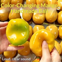 Bâton de beurre moelleux à son claquant, boule en caoutchouc anti-stress à changement de couleur mangue, activée par la voix, pour les 14 ans et plus