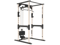 Rack de Squat, Cage de Musculation, Lat Pulldown, Rameur Basse, Multifonction avec Système de Poulies à Câble, Commercial et Domestique, Tout-en-un pour Musculation