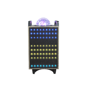 A8 70W 10 inch hộp gỗ ngoài trời sân khấu/Đảng PA hệ thống âm thanh không dây ánh sáng bóng Xe đẩy loa 2 không dây boomboxes - Product Image 1