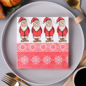 Cadeaux les plus vendus vacances Surprise serviettes flocon de neige scintillantes serviettes en papier serviettes de table de vacances pour le dîner de réveillon de Noël - Product Image 4