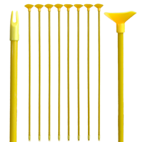 Jaune 7mm ventouse Composite arc classique sécurité caoutchouc tir à l'arc pratique jeu pour adolescents enfants fibre de verre plastique