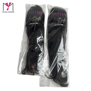 Bolsa transparente OPP personalizada MUYANG para extensiones de cabello <span class=keywords><strong>Madame</strong></span> La Belle con logo impreso y sellado térmico. - Product Image 3