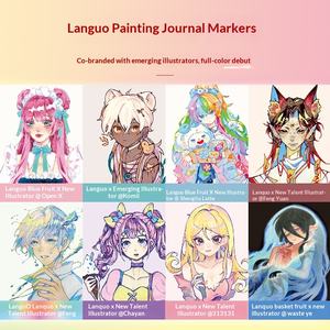 ปากกาเจล ปากกาเขียนลายมือ ชุดเต็มสี ปากกาเจลระบายสี วาดภาพ ระบายสีด้วยมือ หัวแหลมพิเศษ สีโมรันดี เครื่องเขียนพลาสติก 0.6 มม. - Product Image 2