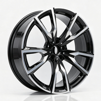 5x112 21 Inch 10J Hitam Machine Face Multi Spoke Velg Aluminium Alloy Forged Kustom untuk BMW X5 X6 Rims Mobil Penumpang SUV