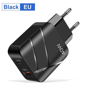 40W 2 PD QC Fast Charger 2 Port <b>5V</b> 3A USB C Type C Phone Charger Wall Quick Travel Charger Adaptor for Mobile - Product Image 1